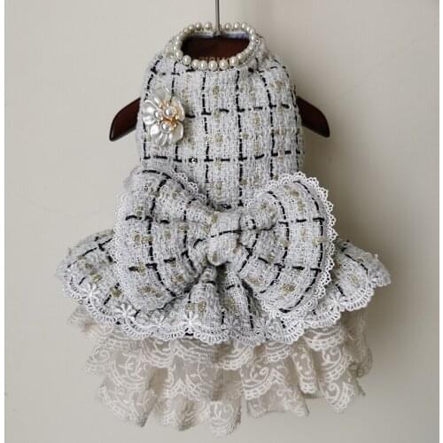 Winter Cat Dog Dress Pet Clothing Chihuahua Yorkshire Clothes Pomeranian Poodle Schnauzer Doggie Apparel Dresses Wedding Costume