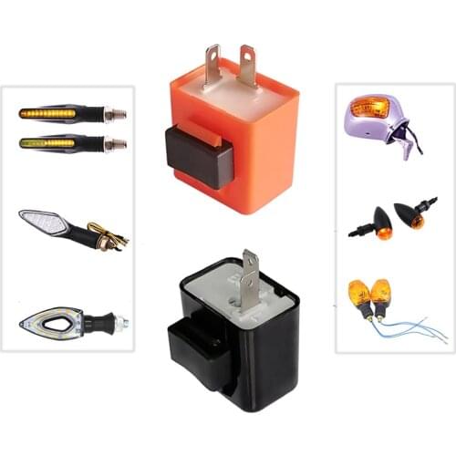 12V 2Pin Motorcycle Flasher LED Flasher Frequency Relay Motorcycle Turn Signal Indicator For Motorbike Multiple Protection Safe