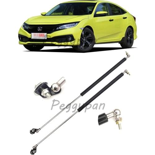 2Pcs Gas Charged Front Hood Bonnet Lift Supports Struts Springs Shocks Damper Props Fit For Honda Civic 10th