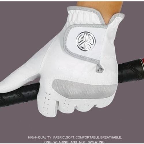 2021 New Hot 1 Pair Mens Golf Gloves With Ball Marker Golfer Microfiber Cloth Breathable Gloves Golf Supplies For Male