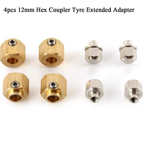 4pcs 12mm Hex Coupler Tyre Extended 5mm 8.5mm 10mm Adapter for Traxxas TXR4 Rc4wd RC Crawler Monster Car Spare Parts Accessorie