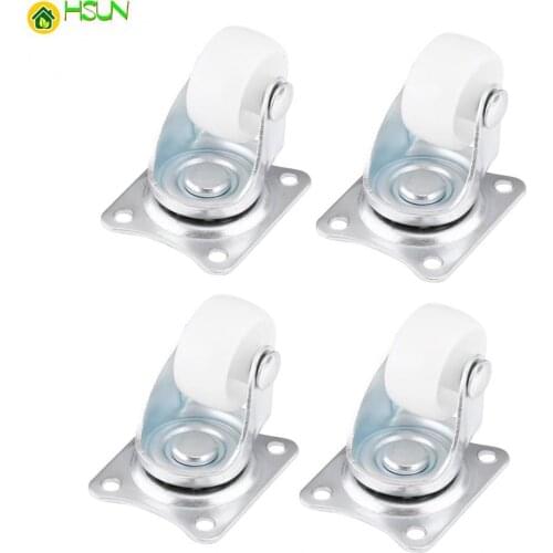 4 Pcs/lot Universal Swivel Casters 1" 1.5" 2" 2.5" 3"Wheels White Roller Wheel For Furniture Trolley Chair Swivel Caster Wheel