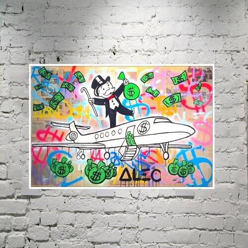 Alec Monopolies PJ Fly HD Wall Art Canvas Poster And Print Canvas Painting Decorative Picture For Office Living Room Home Decor