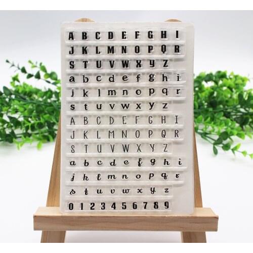 Alphabet letters&months Transparent Clear Stamps for Scrapbooking DIY Seal Photo Album Decorative Embossing Folder Template