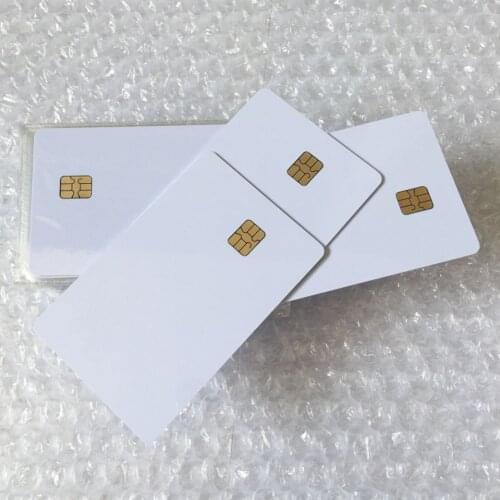 Free shipping 100 pcs Blank PVC SLE-4442 IC card/ISO7816-3 SiM Contact card / SLE4442 smart card