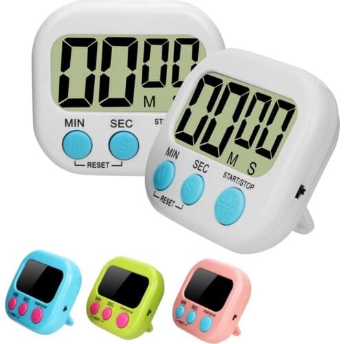 Large LCD Digital Kitchen Cooking Timer Countup Countdown Clock Loud Alarm Baking Reminder