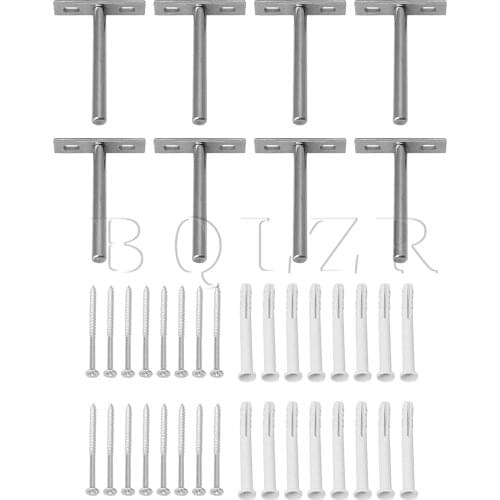BQLZR 8 x Floating Shelf Brackets 4 Inch Bracket Shelf Support for Home
