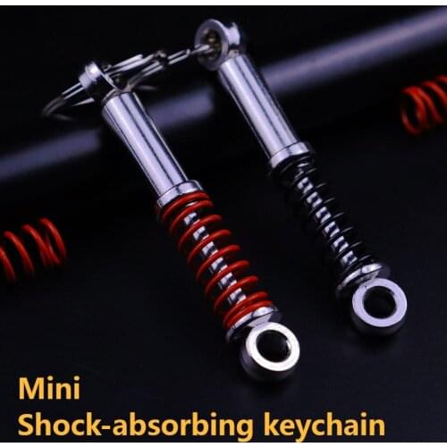 Car mini shock absorber keychain, auto parts, adjustment parts, shock absorber, key chain, spring