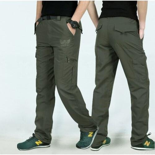 Outdoor Camping Hiking Pants Men Trip Pants Mountain Stretch Quick Dry Waterproof Trousers Man Climbing/Fishing/Trekking Pants