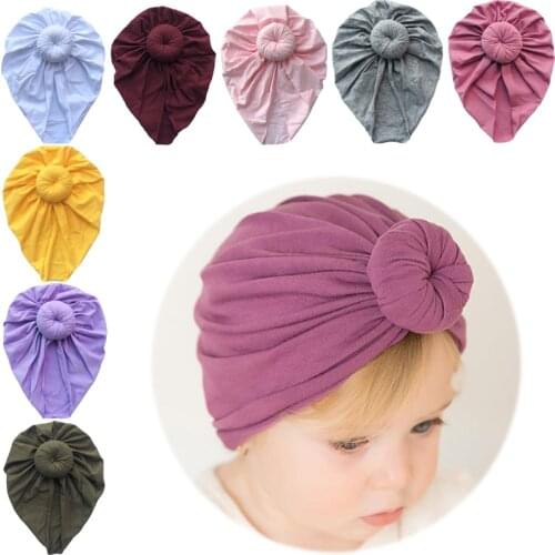 Baby Hat Soft Elastic Turban Baby Headband Cotton Bonnet Infant Cap Baby Girl Headbands Newborn Headwrap Hair Accessories