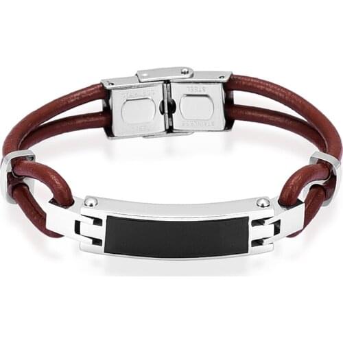 Stainless Steel Memorial Urn Bracelet Genuine Leather Bangle Cremation Ashes Keepsake Urn Bracelet