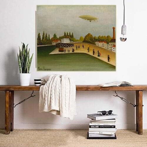 Holover Henri Rousseau"Quai D'Ivry"Canvas Oil Painting Poster Picture Famous Western Art Decor Home Wall Aesthetic Decoration