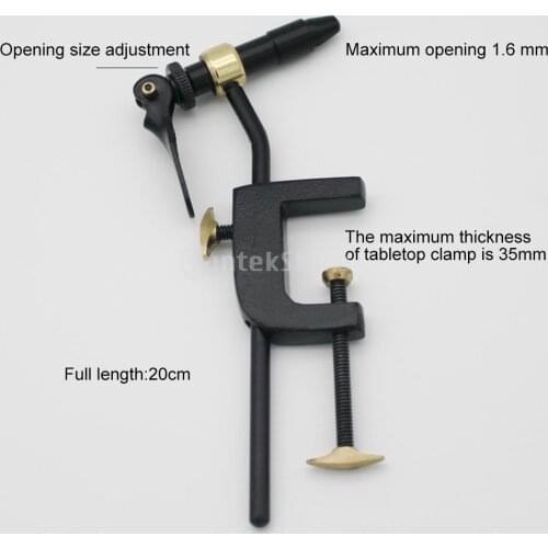 1set Fly Tying Classic Handy Vise Tool Safety Holding Hook Fishing Brass C-clamp Tying Vise With Steel Hardened Jaw