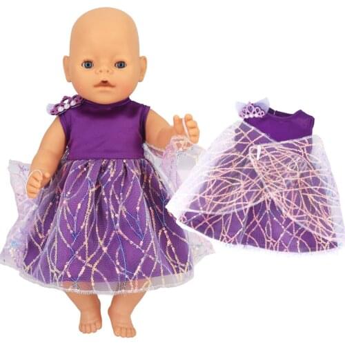 Zapf Doll Clothes Lace Dress fit 35-43cm Baby New Born Nenuco Doll,16-18 Inch American Dolls Clothes Accessories Gift for Girls