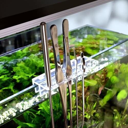 Aquarium Maintenance Tools Kit 3 in 1 Tweezers Curve Scissor OR Cleaning Tool Storage Holder Fish Tank Water Plant Tools Kit