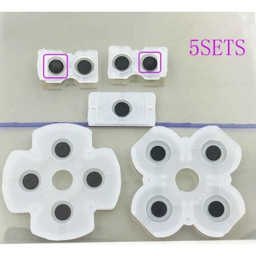 5sets Silicon Rubber Button Contact Pad Set for PS4 PlayStation 4 DualShock Controller Buttons Touches