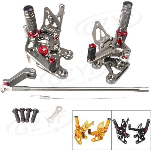 Motorbike Adjustable Rear Set Footrests Foot Pegs Assembly For Yamaha FZ8 2010-2013 & FZ1 2006-2014 Pair Spare Parts
