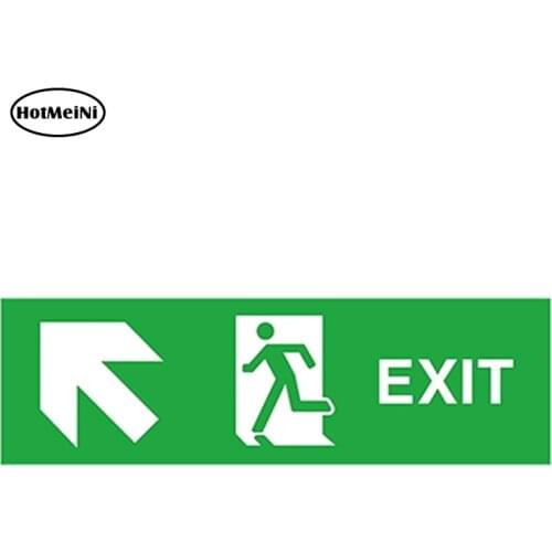 HotMeiNi 13cm x 5.9cm EXIT Warning Decal Vinyl Car Sticker Decal for Door Stairs Home Garage Bumper Waterproof Accessories