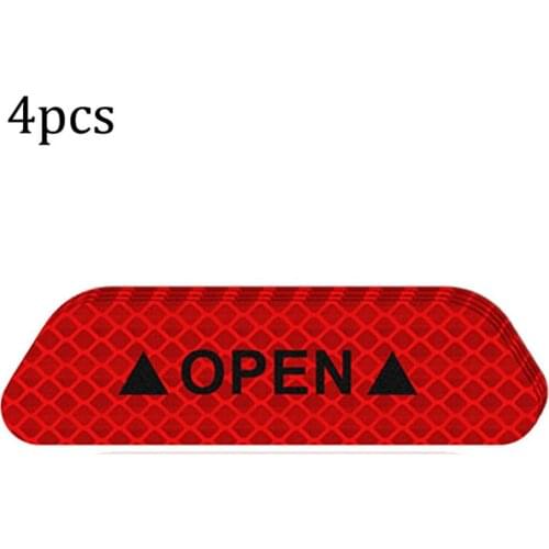 Open The Door Stickers Reflective Stickers Safety Warning Stickers Open Reflective Film Car Door Anti-Collision Strip