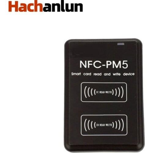 New PM5 Writer 13.56Mhz UID Key clone Copier NFC Full Decoding RFID Function 125Khz Reader T5577 Tag Duplicator