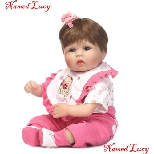 NPK silicone reborn dolls lifelike girl newborn babies 40cm soft touch real ture looking bebe alive boneca de pano