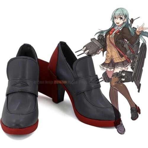 Kancolle Suzuya Shoes Cosplay Kantai Collection Kancolle Dakimakura Suzuya Cosplay Shoes High Heel Boots Custom Made
