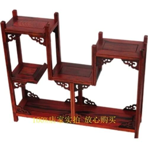 Mahogany Shelf / wood teapot base / wooden antique display shelf / wholesale Rosewood Treasure House