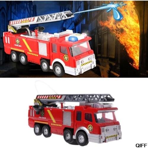 Drop Ship&Wholesale Spray Water Truck Toy Fireman Fire Truck Car Music Light Educational Toys Boy Kids Toy Gift May06