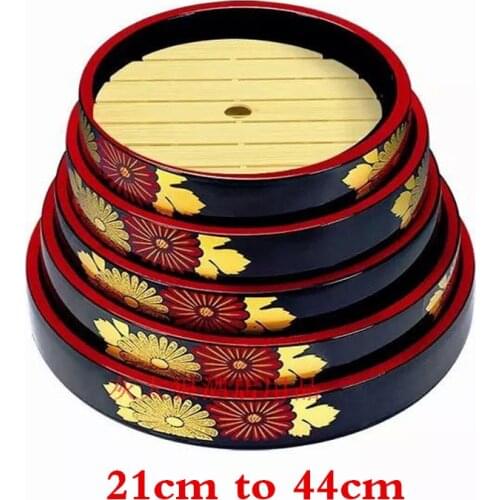 Japanese sushi bucket cuisine sashimi raw fish seafood dish fruit dish food Salmon Ice Plate Ice Saucer round tray tableware art