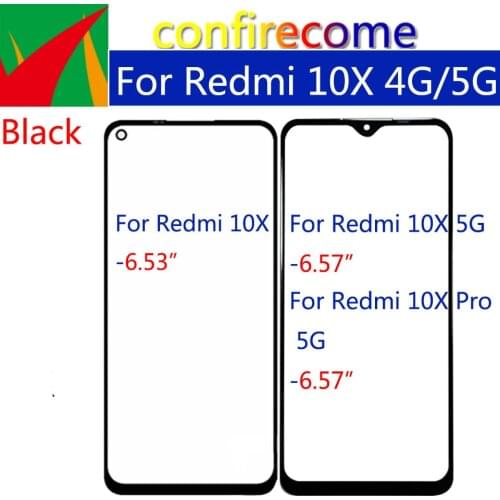 10Pcs\Lot Replacement For Xiaomi Redmi 10X Pro 4G 5G LCD Front Touch Screen Glass Outer Lens