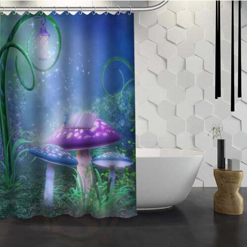 Custom Fantasy background Shower Curtain With Hooks Fabric Shower Curtain for Bathroom