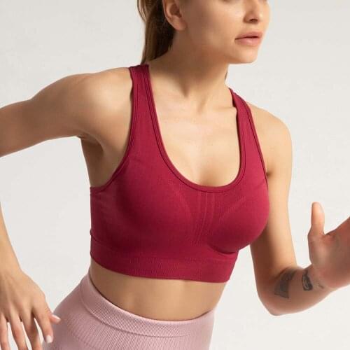 Women Fitness Sport Bras Shockproof Seamless Yoga Fitness Clothes for Women Exercise Top Breathable Gym Running Bra Vest TP02