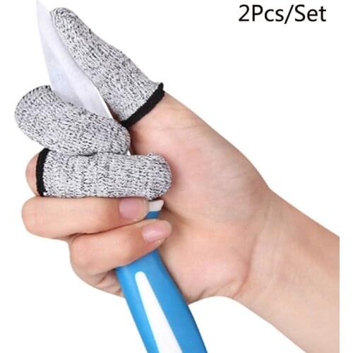 2PCS Reusable Anti-cut Finger Cots Cut Resistant Protection Fingertip Cover