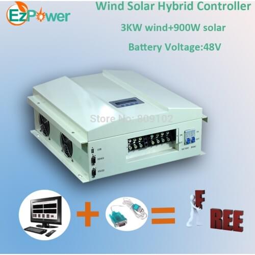 3KW 48V PWM wind solar hybrid controller, RS232 communication+software+LCD
