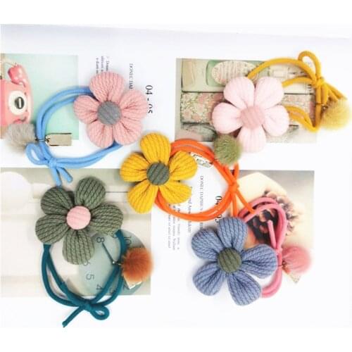 50pcs High Elastic Hair Band Flower Hair Clip Hair Tie Holder Lady Hair Scrunchies Girls Sweet Popular Hair Accessories