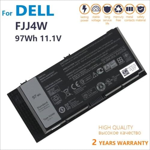 Genuine FJJ4W Laptop Battery For DELL Precision M6600 M6700 M6800 M4800 M4600 M4700 FV993 PG6RC R7PND OTN1K5 11.1V 97WH Batteria