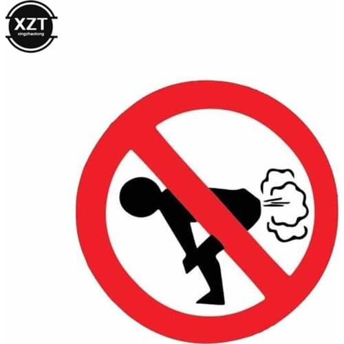 Car Stickers No Farting Warning Pvc Decal Farting Car Car Decoration Waterproof Stickers Universal Accessories