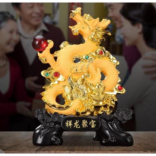 Auspicious dragon ju Baolong furnishes a large feng shui interior study ingot ornaments creative crafts
