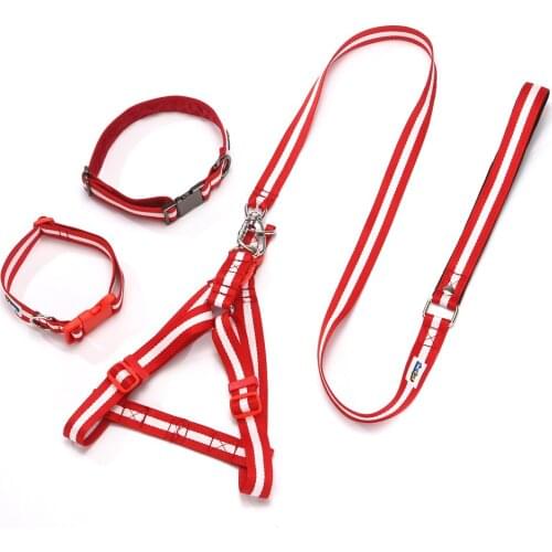 Eco Friendly Recycled Fabric Dog Harness with Matching Leash and Collar Small Medium Large Size Dog Harness Set