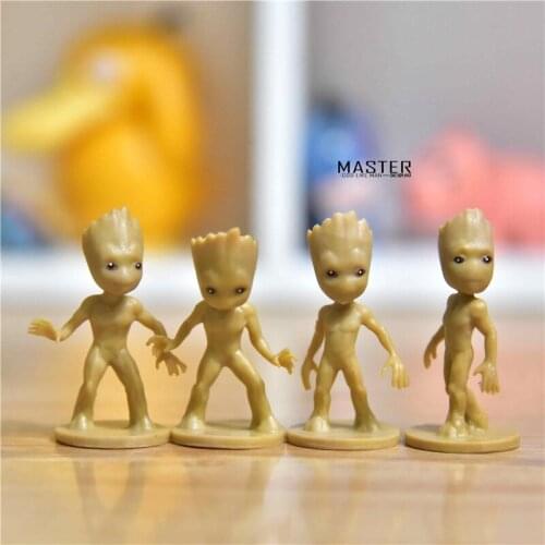 24piece 4cm Groot Tiny Cute Baby Tree Man Stand Action Figure Toys Action Figure Toys Collection PVC toys