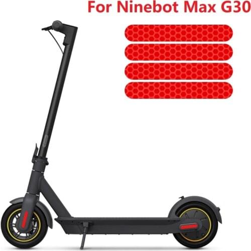 Electric Scooter Reflective Sticker Front Rear Wheel Cover Protective Shell Sticker for Ninebot Max G30 Scooter Accessories