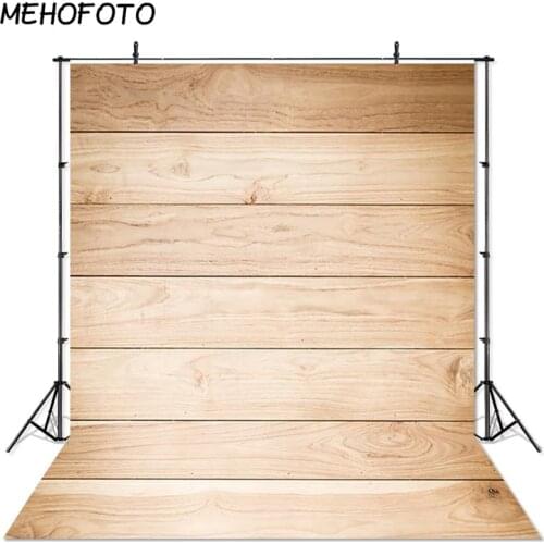 MEHOFOTO Photography Backdrops Rustic Light Yellow Wooden Floor Portrait Backdrop Photobooth Photo Studio Background Props