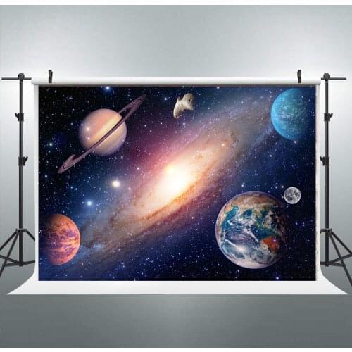 Solar System Photography Backdrop Planet Cosmic Background Themed Party YouTube Backdrops Photo Booth shoot Studio Props