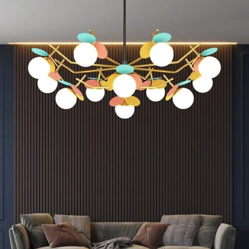 Nordic Chandeliers Hanging Lamp For Living room Kids Bedroom Colorful Home Decor Dining Room Chandelier suspension luminaire
