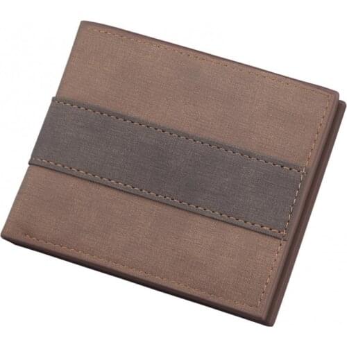 Fashion Men Vintage Faux Leather Bifold Multi-slots Card Slots Wallet Coin Purse Cash Holder Short Wallet Purse кошелек мужской