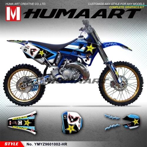 HUMAART MX Graphics Racing Sticker Kit Adhesives for YZ 125 250 YZ125 YZ250 1996 1997 1998 1999 2000 2001
