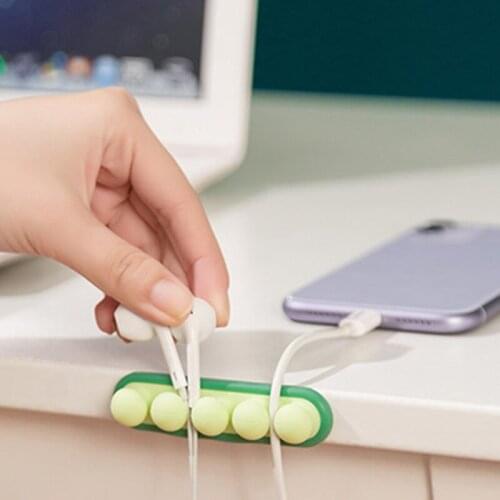 Desktop silicone fixed cable organizer Data Cord Cable Mount Wires Fixing Clips USB Wire Cable Line Fastener Clip Organizer