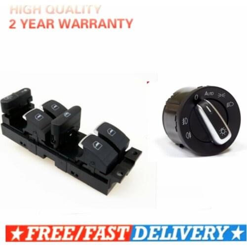 New Headlight Window Control Switch Button For VW 99-04 GTI Golf 4 Jetta MK4 BORA BEETLE Passat B5 B5.5 3BD 941 531 3BD 959 857