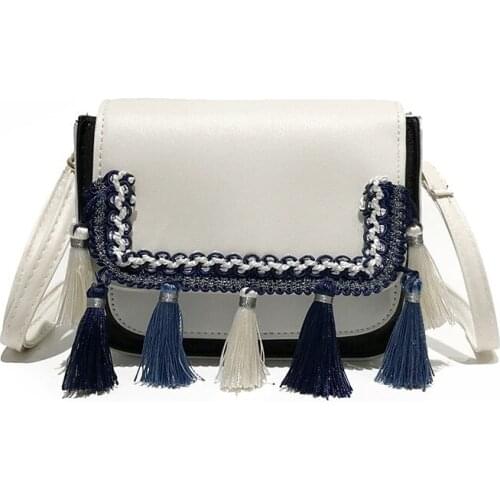 New Fashion Tassel Shoulder Bag National Embroidery Shoulder Bag Bohemian Bag