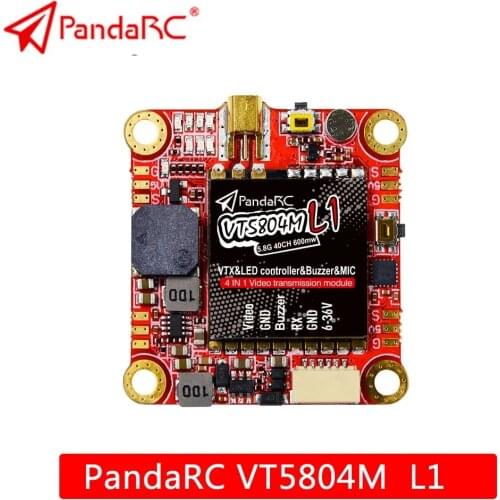 PandaRC VT5804M L1 5.8G 25/100/200/400/600mW VTX Buzzer 4LED interface Controller 6-36V HV for RC FPV Racing Drone